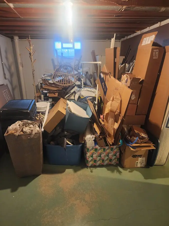 Roll-off dumpster container at job site for 6 Yard Dumpster Rental in Alvarado